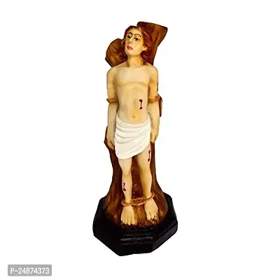 Beautiful 8 Inch StSebastine showpiece Idol Catholic Wall Decorative Christian Statues Figurine for Home Decor Craft Gifts for House Warming for Living Room-thumb0