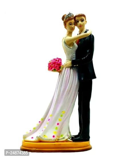 Beautiful 1 Feet Couple showpiece Idol Decorative Statue Figurine for Girl boy Friend Lovers Husband Wife Home Decor Wedding for House Warming-thumb0