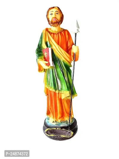 Beautiful St Thomas showpiece Idol Catholic Wall Decorative Christian Statues Figurine for Home Decor Craft Gifts for House Warming for Living Room-thumb0