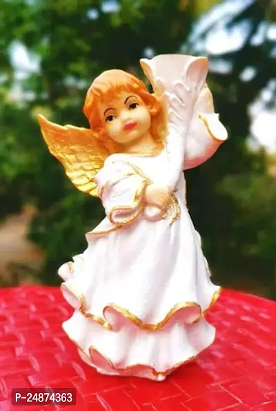 Beautiful Poly Marble Angel showpiece Idol Catholic Wall Decorative Christian Statues Figurine for Home Decor for House Warming for Living Room