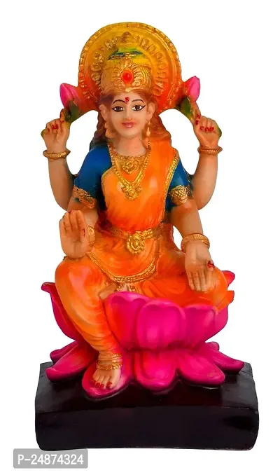 Beautiful Handcrafted ma Lakshmi murti laxmi Devi Idol Hindu god Statue showpiece Decorative Figurine for Home Decor Gifts House Warming Pooja mandir 18 x 10 x 9 CM