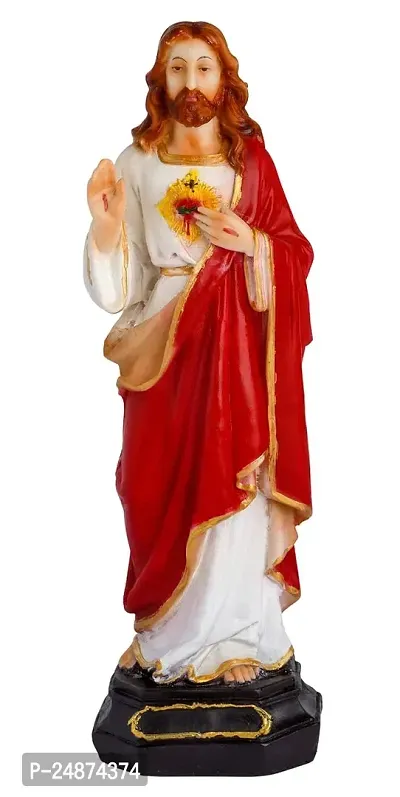 Beautiful Poly Marble Jesus Statues Christian Gifts Home Decor God Idol Showpiece Catholic Decoration for Table Wall Figurine House Warming Wedding Anniversary