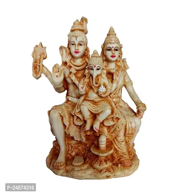 Beautiful 8 Inch Handcrafted Shiva Family showpiece Idol Decorative Statue Figurine for Home Decor Craft Gifts for House Warming for Living Room