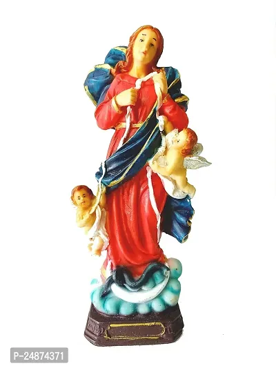 Beautiful Poly Marble Mary Catholic Wall Decorative Christian Statues Figurine for Home Decor Craft for House Warming for Living Room