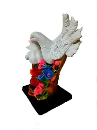 Beautiful Love Birds Showpiece Couple Gift Idol Decorative Statue Pigeon Figurine for Valentine Husband Home Decor Wedding House Warming 23X20X12 Cm Multicolour-thumb1