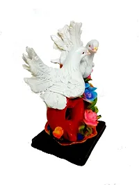 Beautiful Love Birds Showpiece Couple Gift Idol Decorative Statue Pigeon Figurine for Valentine Husband Home Decor Wedding House Warming 23X20X12 Cm Multicolour-thumb2