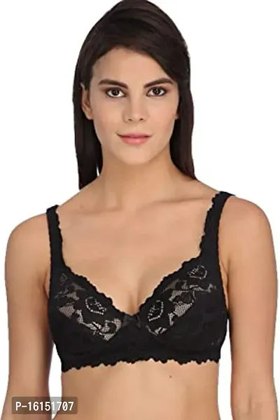 Stylish Black Lace  Bras For Women-thumb0