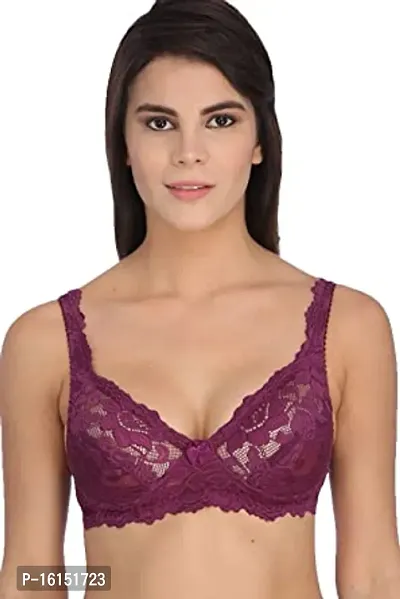 Stylish Purple Lace  Bras For Women-thumb0