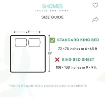 Glace Cotton Elastic Fitted Bedsheets with 2 King Size Pillow Covers-thumb1