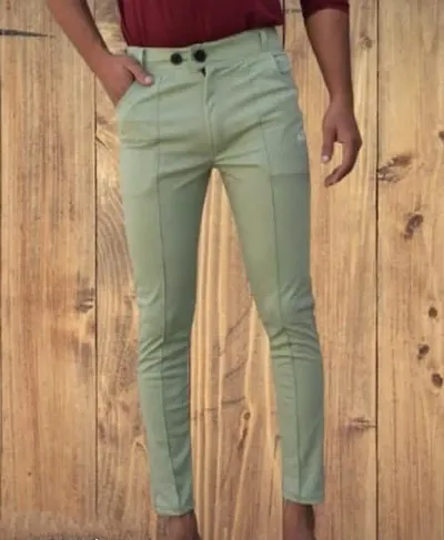 Trendy Polyester Regular Track Pants For Men
