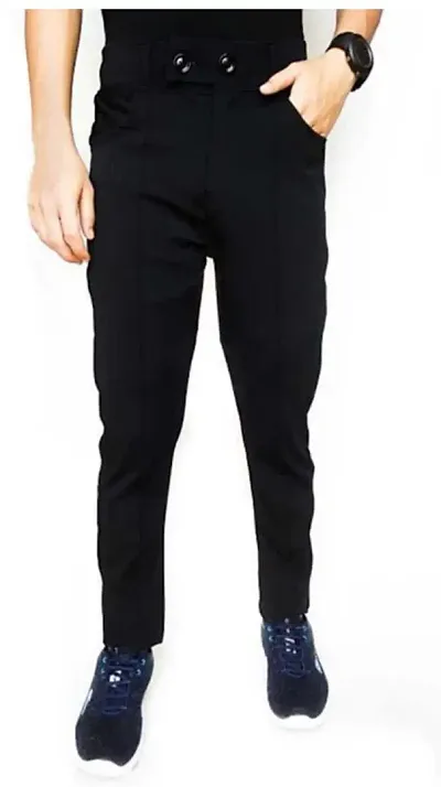 Classic Polycotton Solid Track Pants for Men
