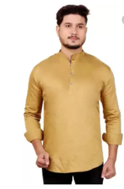 Reliable Blend Solid Kurta For Men