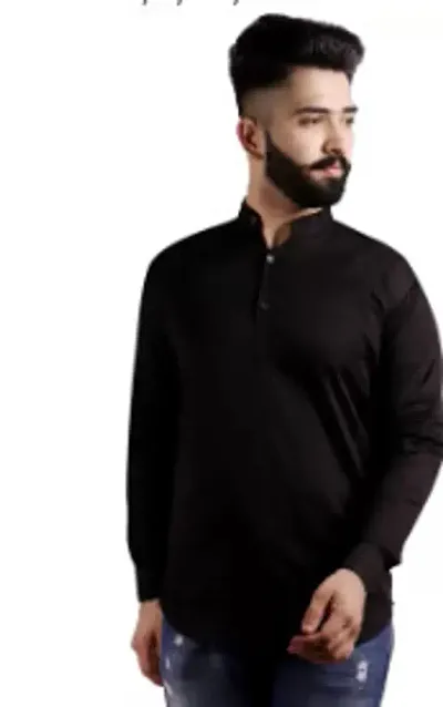 Reliable Blend Solid Kurta For Men