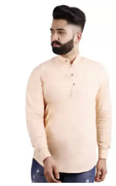 Reliable Blend Solid Kurta For Men