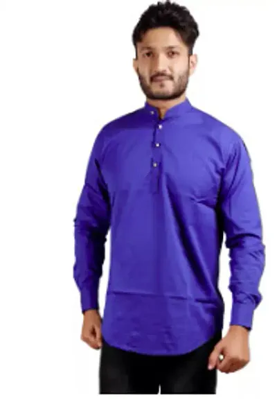 Reliable Blend Solid Kurta For Men