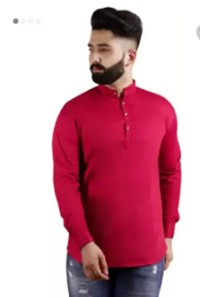 Reliable Blend Solid Kurta For Men