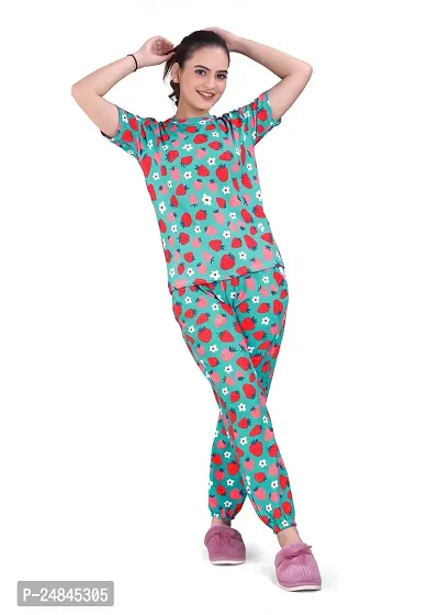 Classic Printed Top and Pajama Nightwear for Women-thumb3