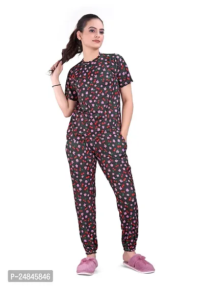 Classic Printed Top and Pajama Nightwear for Women