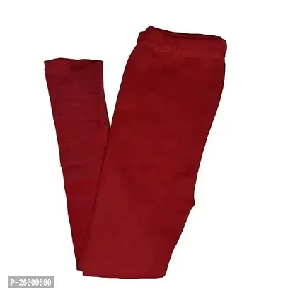 Fabulous Red Wool Solid Leggings For Women