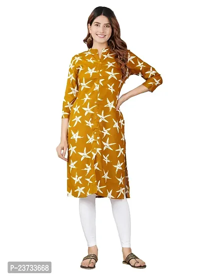 A-Line Brown  Rayon Kurta For Women-thumb0