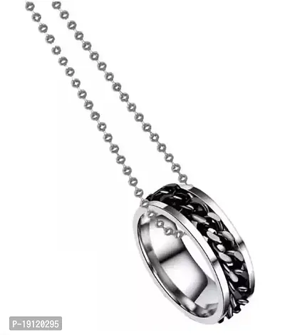 Chain Ring Pendant with Chain Stainless Steel Pendant-thumb0
