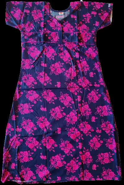Floral Print Cotton Nighty/Night Gowns For Women