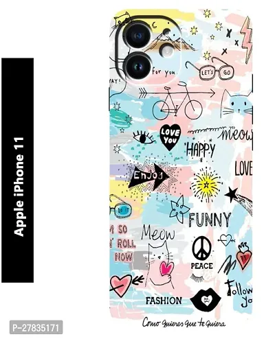 Stylish Multicoloured Printed Back Cover For Apple iPhone 11-thumb0