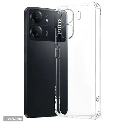 Transparent Back Case Cover For Poco C65 (Transparent, Grip Case, Silicon)