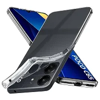 Transparent Back Case Cover For Poco C65 (Transparent, Grip Case, Silicon)-thumb1