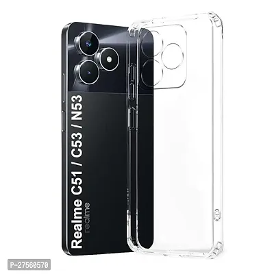 Transparent Back Case Cover For Realme C51/C53/Narzo N53-thumb0