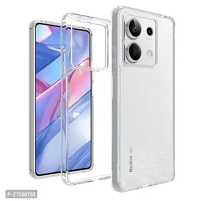 Transparent Back Case Cover For Redmi Note 13 (Transparent, Grip Case, Silicon)