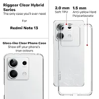 Transparent Back Case Cover For Redmi Note 13 (Transparent, Grip Case, Silicon)-thumb1