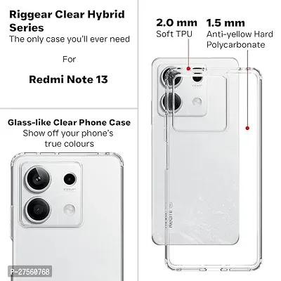 Transparent Back Case Cover For Redmi Note 13 (Transparent, Grip Case, Silicon)-thumb2