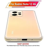 Transparent Back Case Cover For Redmi Note 12 4G (Transparent, Grip Case, Silicon)-thumb3