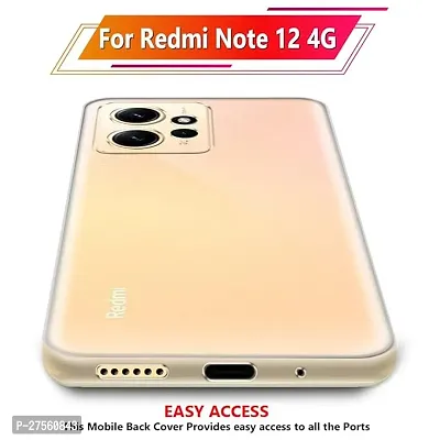 Transparent Back Case Cover For Redmi Note 12 4G (Transparent, Grip Case, Silicon)-thumb4