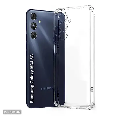 Transparent Back Case Cover For Samsung Galaxy M34 5G (Transparent, Grip Case, Silicon)