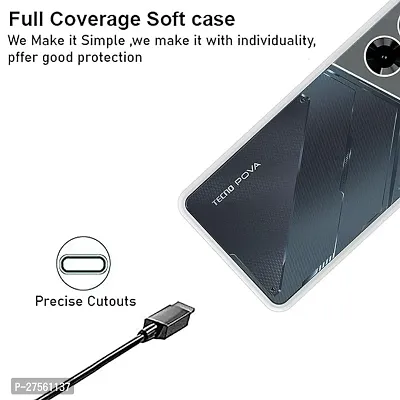 Transparent Back Case Cover For Tecno Pova 5 Pro 5G (Transparent, Grip Case, Silicon)-thumb4