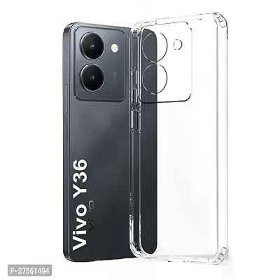 Transparent Back Case Cover For Vivo Y36 (Transparent, Grip Case, Silicon)-thumb0