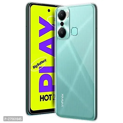 Transparent Back Case Cover For Infinix Hot 20 Play (Transparent, Grip Case, Silicon)-thumb0