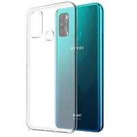 Transparent Back Case Cover For Infinix Smart 4 Plus (Transparent, Grip Case, Silicon)-thumb1