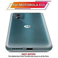 Transparent Back Case Cover For Motorola E13 (Transparent, Grip Case, Silicon)-thumb1