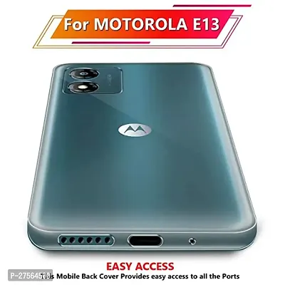 Transparent Back Case Cover For Motorola E13 (Transparent, Grip Case, Silicon)-thumb2