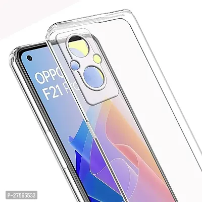 Transparent Back Case Cover For Oppo F21 Pro 5G (Transparent, Grip Case, Silicon)-thumb4