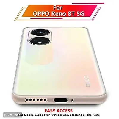 Transparent Back Case Cover For Oppo Reno 8T 5G (Transparent, Grip Case, Silicon)-thumb2