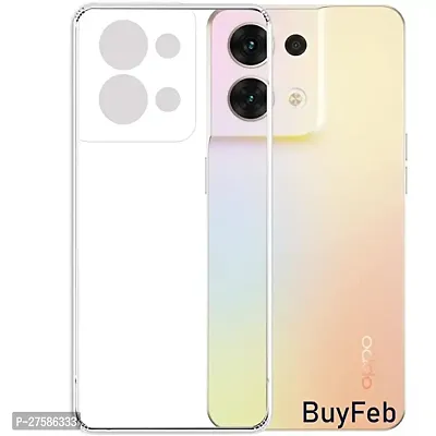 Transparent Back Case Cover For Oppo Reno 8 5G (Transparent, Grip Case, Silicon)-thumb0