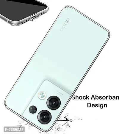 Transparent Back Case Cover For Oppo Reno 8 5G (Transparent, Grip Case, Silicon)-thumb4