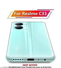 Transparent Back Case Cover For Realme C33 (Transparent, Grip Case, Silicon)-thumb1