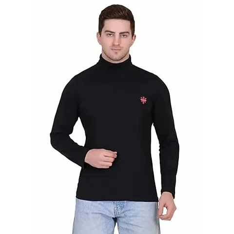 Styvibe Men Turtle Neck Full Sleeve T-Shirt