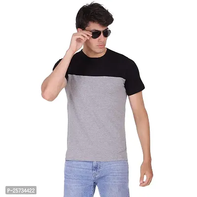 Styvibe Men's Cotton Round Neck Regular Fit Tshirt (L)-thumb0