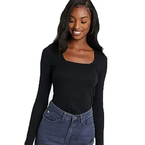 Styvibe Women Square Neck Full Sleeve Top